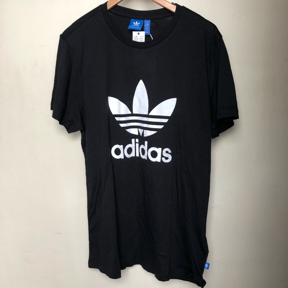 Adidas black trefoil tee NWT - Picture 5 of 8